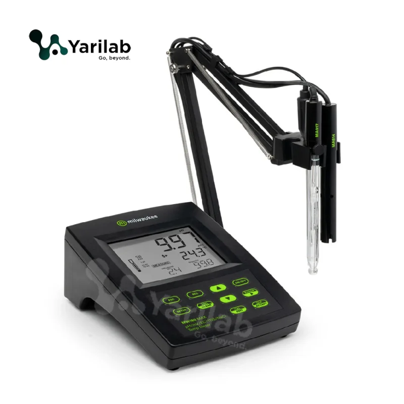 Multiparametres de paillasse avec microprocesseur MW180 MAX pH/mV/EC/TDS/NaCl/T° Milwaukee®